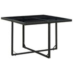 Salon de jardin meuble d'extérieur ensemble de mobilier 9 pièces avec coussins résine tressée noir 02_0018136