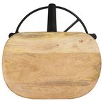 vidaXL Tabourets de bar lot de 2 52 cm bois de manguier massif