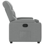 vidaXL Fauteuil inclinable en tissu gris clair