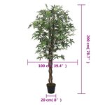 vidaXL Érable artificiel 756 feuilles 200 cm vert
