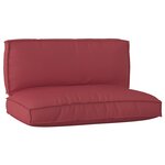 vidaXL Ensemble de coussins pour palettes 2 pièces rouge vin en tissu Oxford