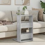 vidaXL Table d'appoint Gris béton 40 x 35 x 60 5 cm Bois d'ingénierie