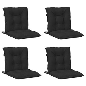 vidaXL Ensemble de coussins pour chaise à dossier bas 4 pc Polyester