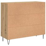 vidaXL Buffet chêne artisanal 90 x 34 x 80 cm Bois d'ingénierie
