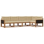vidaXL Ensemble de canapés d'extérieur 5 pc Naturel et Beige