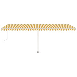 vidaXL Auvent automatique sur pied 600x300 cm Jaune/Blanc