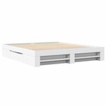 vidaXL Cadre de lit sans matelas blanc 180x200 cm bois d'ingénierie