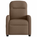 vidaXL Fauteuil inclinable électrique Marron Tissu