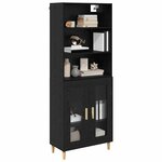 vidaXL Haut Armoire Chêne noir 69 5 x 34 x 180 cm Bois d'ingénierie