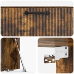 vidaXL Meuble TV mural Chêne fumé 78 5 x 41 x 30 cm Bois d'ingénierie