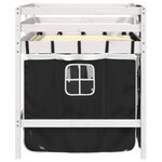 vidaXL Lit mezzanine enfants avec rideaux sans matelas 90x190 cm