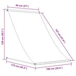 vidaXL Auvent rétractable anthracite 100x150 m tissu et acier