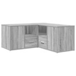vidaXL Armoire d'angle sonoma gris 160x40x45 cm bois d'ingénierie
