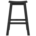 vidaXL Ensemble de bar de jardin 6 Pièces Noir HDPE