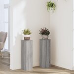 vidaXL Supports pour plantes 2 Pièces sonoma gris bois d'ingénierie