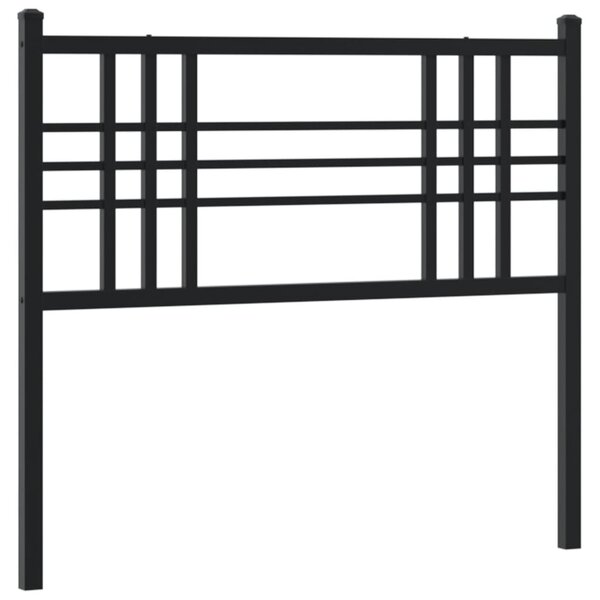 vidaXL Tête de lit métal noir 107 cm