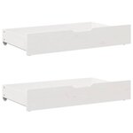 vidaXL Cadre de lit avec tiroirs sans matelas blanc 100x200 cm
