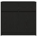 vidaXL Buffet avec tiroir chêne noir 80x34x76 cm bois d'ingénierie