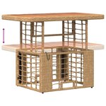 vidaXL Ensemble de salle à manger pour jardin 3 Pièces Nature et Blanc