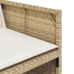 vidaXL Ensemble à manger de jardin et coussins 17 Pièces beige