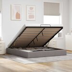 VidaXL Cadre de lit ottoman sans matelas taupe 160x200 cm tissu