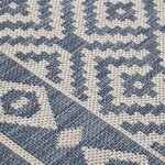 vidaXL Tapis à tissage plat d'extérieur 80x150 cm Rayures bleues