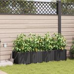 Jardinières vidaXL avec système d'irrigation 4 Pièces Noir
