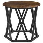 vidaXL Table d'appoint empilable 3 Pièces Chêne fumé 53 x 53 x 40 cm