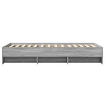 vidaXL Cadre de lit sans matelas sonoma gris 90x190 cm