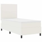 vidaXL Lit à ressort LED avec tête de lit Crème et Blanc 80 x 200 cm
