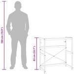 vidaXL Cadre de lavabo de salle de bain Noir 79x38x83 cm Fer