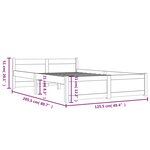 vidaXL Cadre de lit Blanc Bois massif 120x200 cm