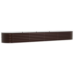 Jardinière surélevée vidaXL Marron 400x80x44 cm en Acier Galvanisé