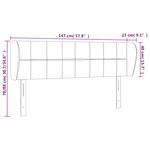 vidaXL Tête de lit avec oreilles Crème 147x23x78/88 cm Tissu