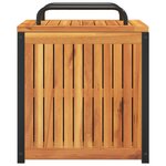 vidaXL Boîte à coussins d'extérieur bois d'acacia solide et acier