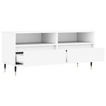 vidaXL Meuble TV blanc 100x34 5x44 5 cm bois d'ingénierie