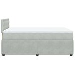 vidaXL Sommier à lattes de lit et matelas gris clair 120x190cm velours