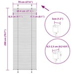 vidaXL Store plissé noir 70x200 cm largeur du tissu 69 4 cm polyester