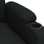 vidaXL Fauteuil inclinable Noir Tissu