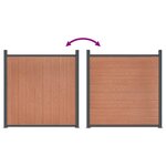 vidaXL Panneau de clôture marron 353x186 cm WPC