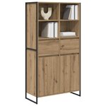 vidaXL Buffet 2 Pièces Chêne artisan 81 x 36 x 150.5 cm Bois d'ingénierie