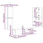 vidaXL Ensemble meuble TV 6 Pièces Chêne artisanal Bois d'ingénierie