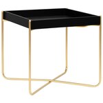 vidaXL Table d'appoint Noir et doré 38x38x38 5 cm MDF