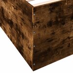 vidaXL Cadre de lit sans matelas chêne fumé 90x200 cm