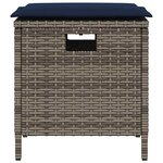 vidaXL Ensemble à manger de jardin 5 Pièces coussins gris résine tressée