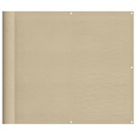 vidaXL Écran de balcon beige 90x1000 cm 100  polyester oxford