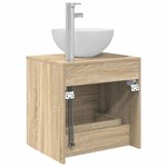 vidaXL Meuble lavabo mural Chêne Sonoma 49 5 x 35 x 63 cm