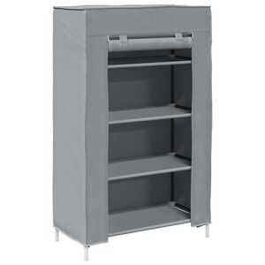 vidaXL Meuble à chaussures gris 60 5x30x97 cm tissu non tissé