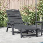 vidaXL Chaise Longue Gris Clair 53x162x98.5 cm HDPE
