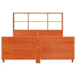 vidaXL Cadre de lit sans matelas cire marron 135x190cm bois pin massif